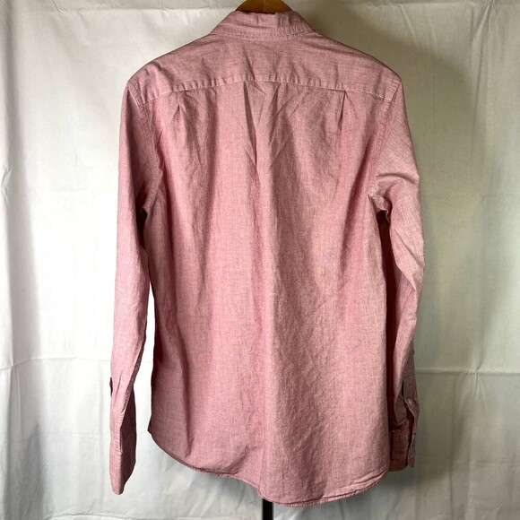 J Crew Flex Slim Fit Pink Long Sleeve Button Up Men's Cotton Shirt Size Medium - Picture 2 of 8